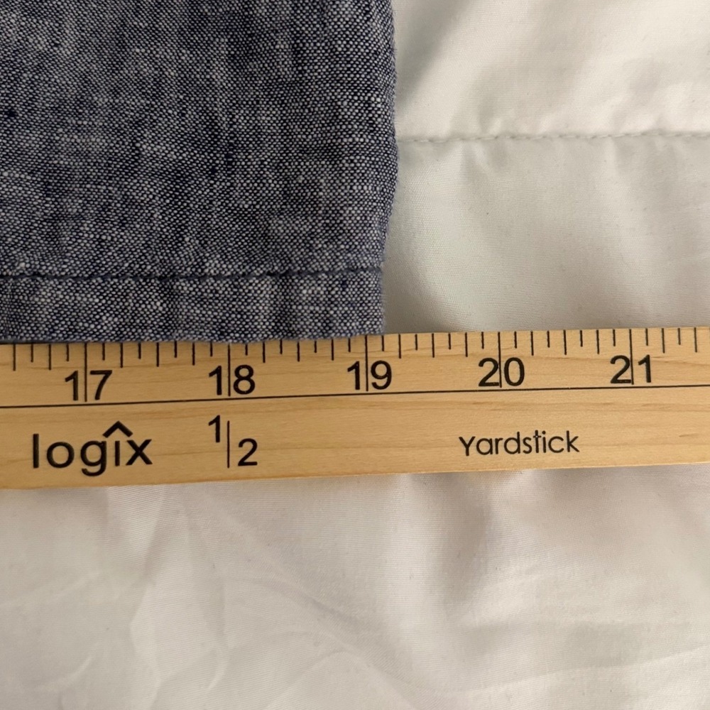 Tahari Blue 100% Linen Short Sleeve Button Front Shirt Minimalist‎  Dress XS - Picture 10 of 12